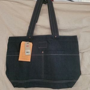 Levi Strauss denim tote bag. Inside traditional Levi pocket with leather tag.